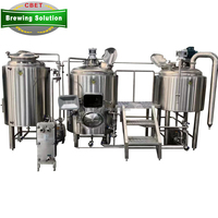 Système de micro-brasserie commerciale populaire 100L 200L 300L avec contrôle PLC, cuve sous pression et pompe pour la fabrication d'alcool