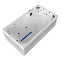 Spa de natation moderne portable en acrylique et fibre de verre avec jacuzzi, écologique, forme rectangulaire, système de contrôle GECKO, pompe à eau