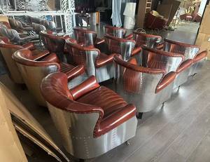 <span class=keywords><strong>Poltrona</strong></span> di Lusso Stile Industriale Retrò con Funzione di Raffreddamento per Casa, Ufficio, Parco, Camera da Letto, Sala da Pranzo, Soggiorno - Sedia Aviator - Product Image 4