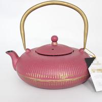 Nouvelle bouilloire en fer or rose, théière en fer avec filtre, lumière intérieure, eau bouillante, thé, café, théière en fonte