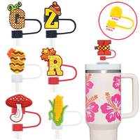 8mm Automne Thanksgiving Série Verres Champignon Paille Topper Assortiment Paille Toppers Dos Mexique Paille Toppers