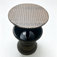 Table de jardin moderne 2-en-1 en rotin avec seau à glace pour hôtel et terrasse