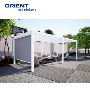 Vendeur Arches électriques étanches <span class=keywords><strong>pour</strong></span> l'extérieur Contrôle de la pluie <span class=keywords><strong>Pergola</strong></span> bioclimatique en aluminium à persiennes 3x5m 4x4m - Product Image 4