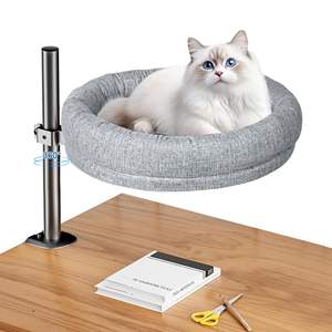 Großhandel Haustier Hängematte Bett Cama Para Gatos Einfach zu justieren und zu montieren Katze Schreibtisch Nest Katze Schreibtisch Bett 360 rotierende Katze Bett für Schreibtisch - Product Image 1