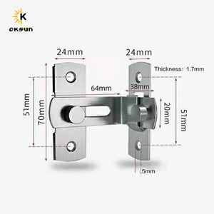 Oksun Nhiệm Vụ Nặng Nề Màu Đen Cổng Chốt Bolt Trượt Hành Động Bằng Gỗ Hàng Rào Barn Yard Kho Cửa Khóa Sắt Xây Dựng Ngoài Trời Chốt Vít - Product Image 5