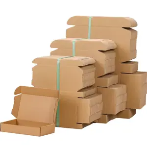 E-Commerce Custom Size Recyclable Kraft Shipping Box E Flute Corrugated Transport Mailer Carton