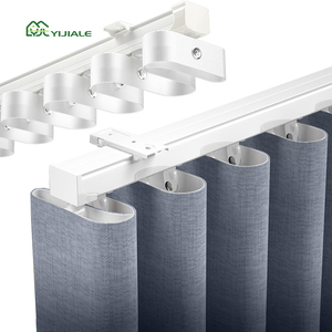 Riel de cortina flexible en forma de S YIJIALE de bajo MOQ para ventana abatible, riel de cortina de techo con pliegues ondulados y riel extendido - Product Image 1