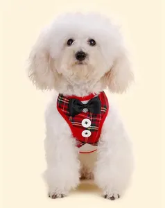 Elegant <b>Bow</b> Collar Necktie Traction Rope Quick Release Christmas Pet Collar Small Medium Dogs Cat Chest Strap Dog Accessories - Product Image 3