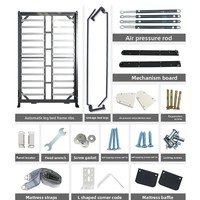 Accessoire de lit mural pliable multifonctionnel invisible avec rabat latéral avant pour lit escamotable