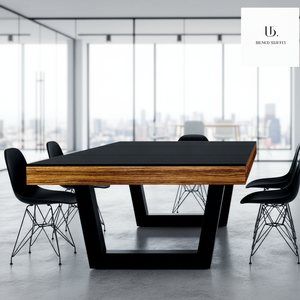 Mesa de billar de 7 pies de madera maciza de teca y mesa de ping-pong con combo de comedor de snooker, bolsillos de cuero y tablero de comedor - Product Image 4