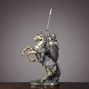 Witt Medieval retro Royal Guardian Knight estatua King <span class=keywords><strong>Temple</strong></span> Warrior decoración de equitación soldados victoriosos adorno Adorno - Product Image 4