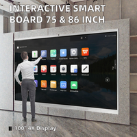 Tableau blanc interactif intelligent LCD 100 pouces avec écran tactile 20 points pour salles de conférence