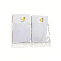 Tarjeta IC con Chip ISO 7816 Blanca AT24C02 24C16 AT24C64 24C128 24C256 24C512, Memoria EEPROM de 2K 16K 64K 128K, 13.56mhz para Control de Acceso