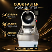 Robot de cuisine intelligent multifonction HN QDMECH pour nouilles frites, cuiseur à gaz rotatif, machine à wok automatique