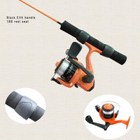 Set Kombo joran pancing serat kaca Super sensitif, joran pancing es murah