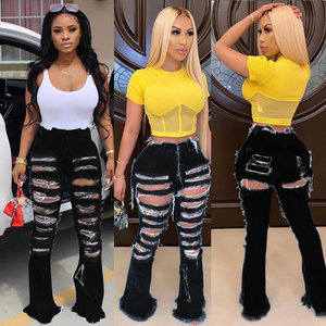 Pantalones Anchos KG4160 con Roturas, Estilo Urbano y Personalidad - Product Image 6