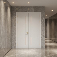 Portes doubles en bois massif modernes personnalisables avec des caractéristiques imperméables et insonorisées pour une utilisation intérieure dans les chambres et les salles de bain