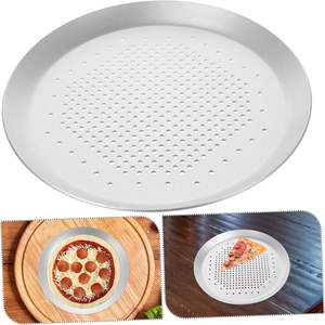 Plaques à pizza rondes en alliage d'aluminium avec trous, plaque de cuisson perforée de qualité alimentaire pour la maison, le restaurant, la cuisine, outil de cuisson - Product Image 3