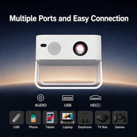 Projecteur portable MG60 Pro, projecteur intelligent, résolution native 1080P, 350 ANSI lumens, WiFi6, RAM 2 Go, ROM 16 Go, projecteur de cinéma maison