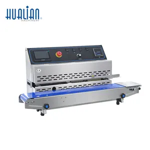 FRP-810I Hualian Continuous Band Sealer Bag Sealing Machine With Batch And Inkjet Date