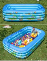 Aufblasbarer Swimmingpool für Kinder, für den Heimgebrauch im Freien, extra großer Familienpool, farbenfroh, langlebig, dickes PVC, konstante Temperatur