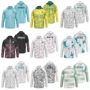 Veste de sport coupe-vent intégrale personnalisée par sublimation thermique à manches longues, avec capuche, pour club sportif - Product Image 6