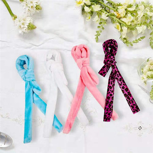 Attaches pour cheveux pour femmes, nœud en tissu, multifonction, décontracté, rose, bleu, blanc, imprimé léopard - Product Image 1