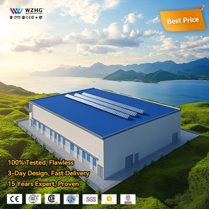 Prefabricated Industrial Steel Structure Workshop Curtain Wall Sandwich Panel Roof for Supermarket Commercial Use 50-Year - Product Image 1