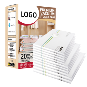 20 Pack Compressed Saver Eco-Friendly Reusable Moisture Proof Transparent Vacuum Storage Bags for Bathroom Food Bedding - Product Image 1