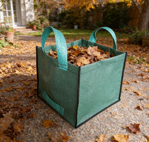 <span class=keywords><strong>Bac</strong></span> à feuilles vertes en plastique tissé haute densité pour la gestion durable des déchets de jardin et le stockage du compost - Product Image 2