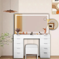 Quantité minimale de commande 50 ensembles 11 tiroirs boîtes conception Simple petit appartement multifonctionnel usine en gros personnalisé commode Table maquillage