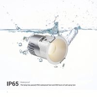 Downlight LED encastré en aluminium 12W, CCT 5000K, dimmable, IP65, CRI Ra97, haute efficacité, angle de faisceau 15-55°, garantie 3 ans
