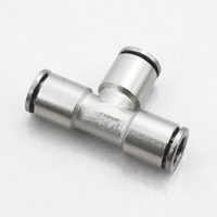 Raccord rapide pneumatique en T en métal MPE 2,5 MPa max. pour tuyaux de 4 mm, 6 mm, 8 mm, 10 mm, 12 mm, 14 mm, 16 mm – Raccords d'eau