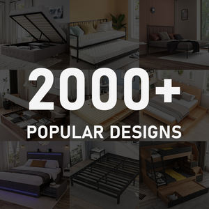 Muebles de Dormitorio Kainice Cama Doble de Madera Maciza Estilo Japonés con Caja de Almacenamiento Cama Tatami Ajustable para Boda con Elevador de Gas - Product Image 4