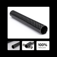 Tube en fibre de carbone 3K de haute qualité, personnalisé, résistant à la chaleur, enroulé, haute résistance, léger, pour hélicoptères DIY, directement de l'usine