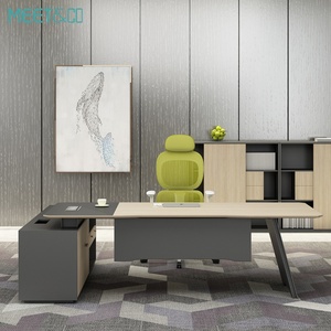 Modern <b>Large</b> Wooden L-Shaped Office <b>Desk</b> Convertible Modular Bureau De Travail for Executives Managers CEOs Bosses - Product Image 2