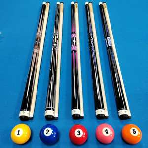 Taco de billar de 145 cm de madera de arce, de 2 piezas, duradero, para billar de nueve bolas - Product Image 6