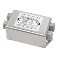 Filtre EMI monophasé OEM ODM 1A 250VAC, filtre de suppression des interférences sur ligne électrique AC à trois étages