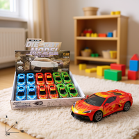 Coche de Juguete de Metal Fundido a Presión, Escala 1:32, Juego de 12 Piezas, Control de Fricción, para Niños de 5 a 7 Años, Regalo de Colección