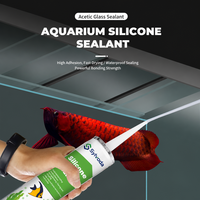 Scellant en silicone pour aquarium 300 ml, adhésif à forte adhérence pour aquariums, vitrines et puits de lumière