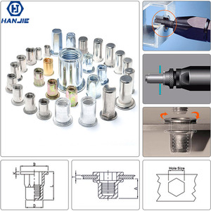 M6 M8 acier zingué grande tête plate CSK corps fendu Rivet écrou cric écrou - Product Image 6