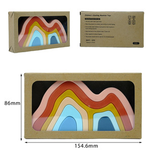 KTL Silicone Stacking Rainbow <b>Blocks</b> 150mm For 3-6 Years Old Children Educational Toy - Product Image 3