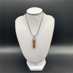 बहु सामग्री उपलब्ध बुलेट बिंदु क्रिस्टल हार लटकन हेक्सागोनल प्राकृतिक पत्थर लटकन क्रिस्टल बिंदु लटकन - Product Image 5