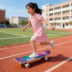 ZHOYA Skateboard doublement relevé à quatre roues en érable, planche professionnelle pour l'action urbaine, skateboard pour adolescents 80cm - Product Image 2