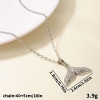 Collar con Colgante de Cola de Ballena en Acero Inoxidable 304 Chapado en Oro, Joyería Oceánica con Relieve Tallado Barroco para Chicas Elegantes
