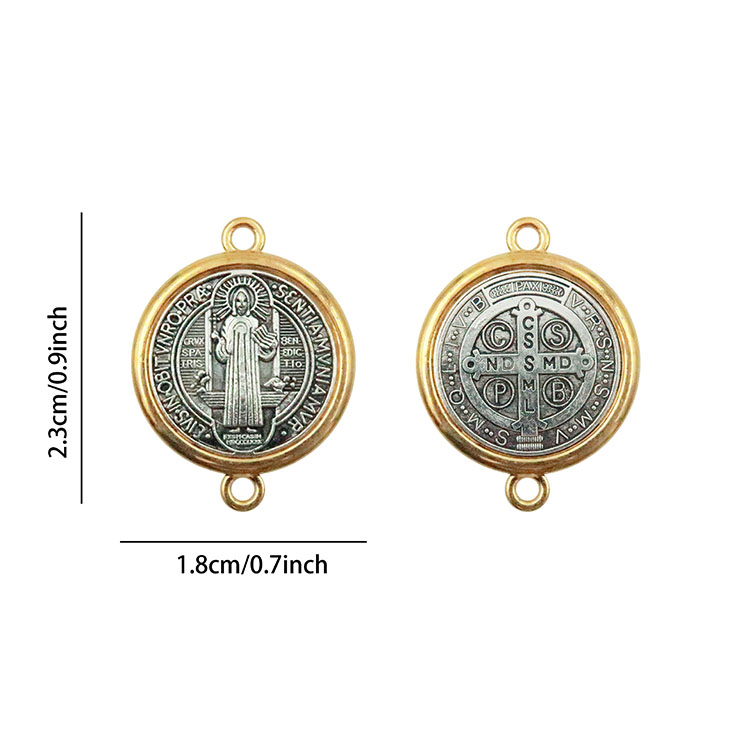 Oro+argento/18*23mm /verticale