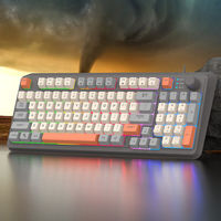 Clavier de PC filaire USB 94 touches personnalisé Clavier de jeu pour ordinateur de bureau rétro-éclairé par lumière RVB