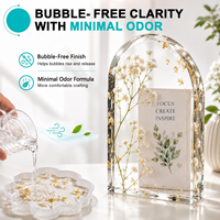 Kit de résine époxy super transparente RUISAN pour débutants, faible teneur en COV, stable aux UV, revêtement à rouleau, bricolage, artisanat en bois et résine, finition très brillante