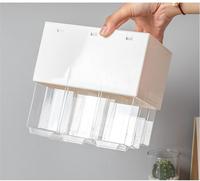 Boîte de rangement carrée moderne en gros avec 9 compartiments, tiroir pour bijoux, cosmétiques, organisation familiale, multi-usages