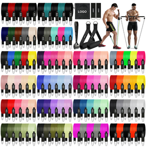 <span class=keywords><strong>Kit</strong></span> de Bandes de Résistance TPE 11 Pièces avec Accessoires pour Entraînement Complet du Corps à Domicile Personnalisable - Product Image 6